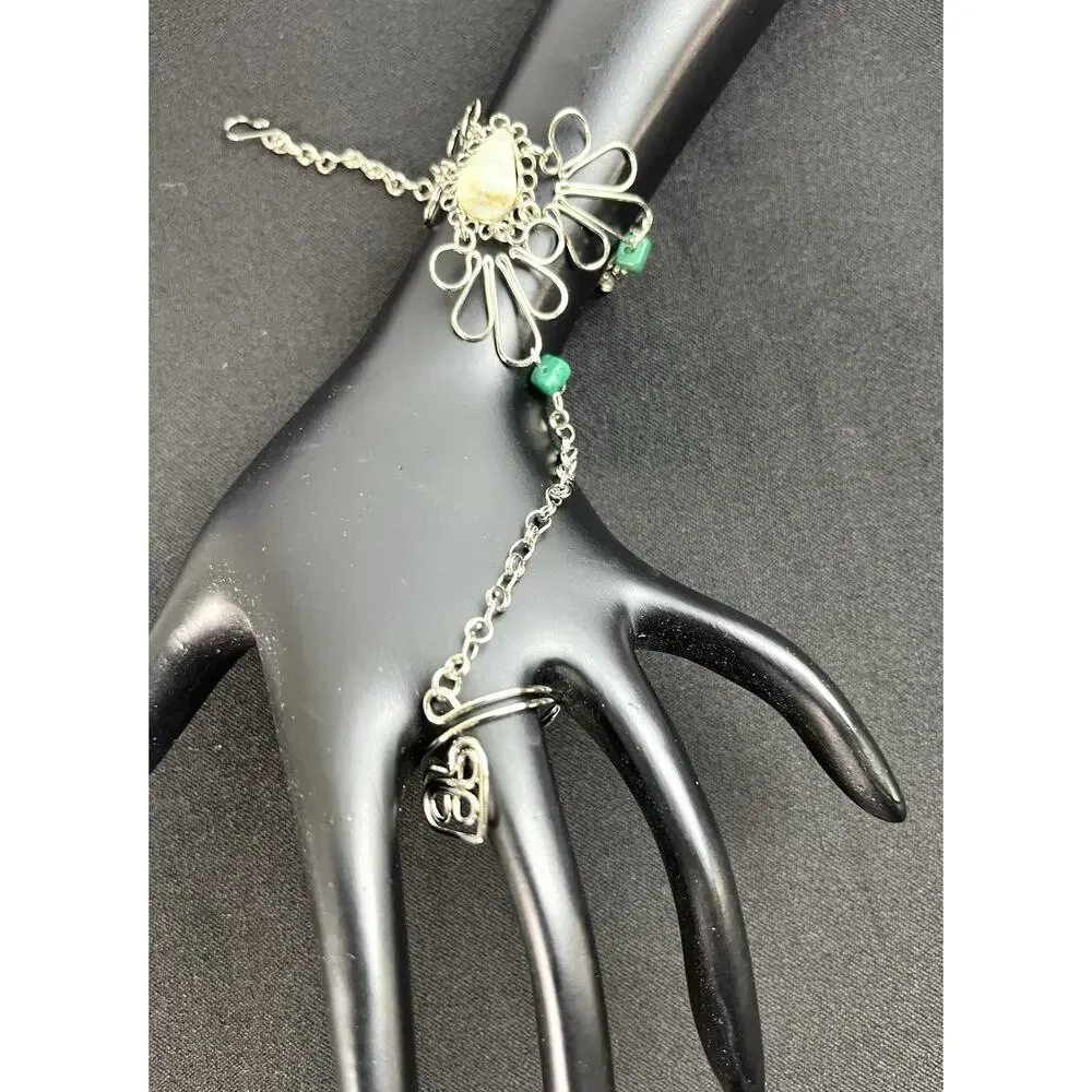 Slave Bracelet From Perú Handmade With Peruvian Opal Stone